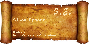 Sipos Egmont névjegykártya