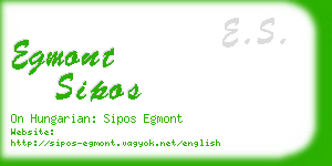 egmont sipos business card